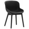 Normann Copenhagen Hyg Gestoffeerde Stoel Zwart Eiken Ultra Leather Black