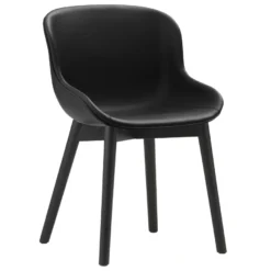 Normann Copenhagen Hyg Gestoffeerde Stoel Zwart Eiken Ultra Leather Black