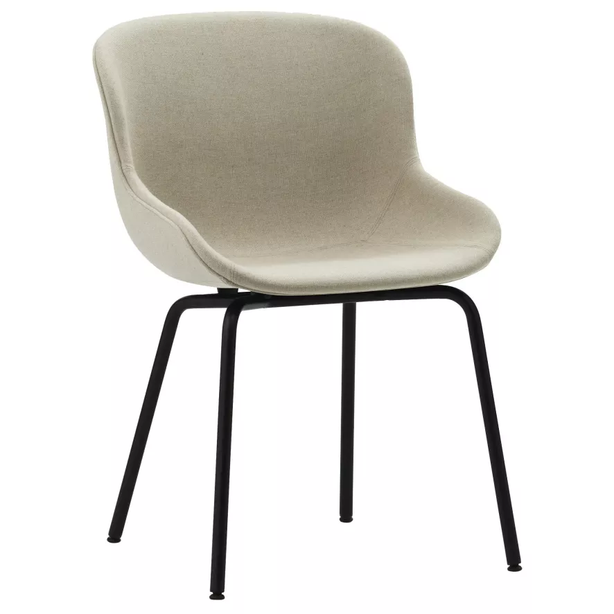 Normann Copenhagen Hyg Gestoffeerde Stoel Zwart Staal Main Line Flax White 1 Normann Copenhagen Hyg Gestoffeerde Stoel Zwart Staal Main Line Flax White