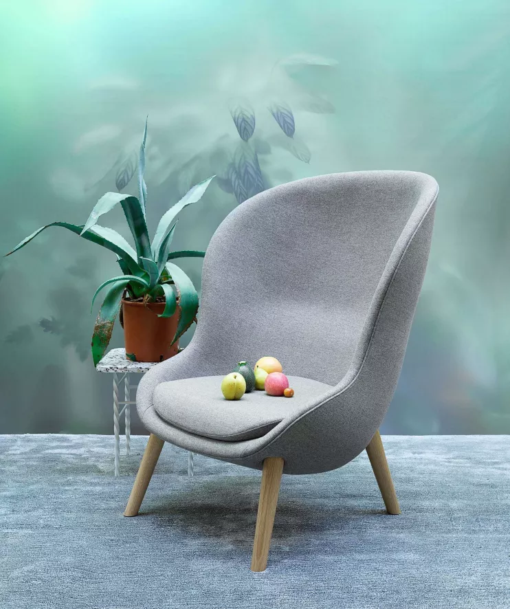 Normann Copenhagen Hyg High Oak Fauteuil MLF 26, Zwart Eiken Onderstel 5 Normann Copenhagen Hyg High Oak Fauteuil MLF 26, Zwart Eiken Onderstel - Afbeelding 5