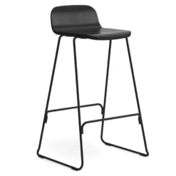 Normann Copenhagen Just Barstool Barkruk Met Rugleuning 75 Cm Zwart