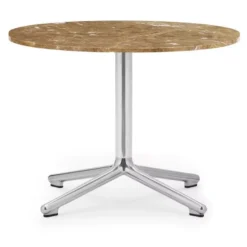 Normann Copenhagen Lunar Salontafel 60 Aluminium Onderstel Sand Marmer