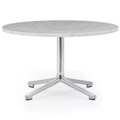 Normann Copenhagen Lunar Salontafel 70 Aluminium Onderstel Wit Marmer