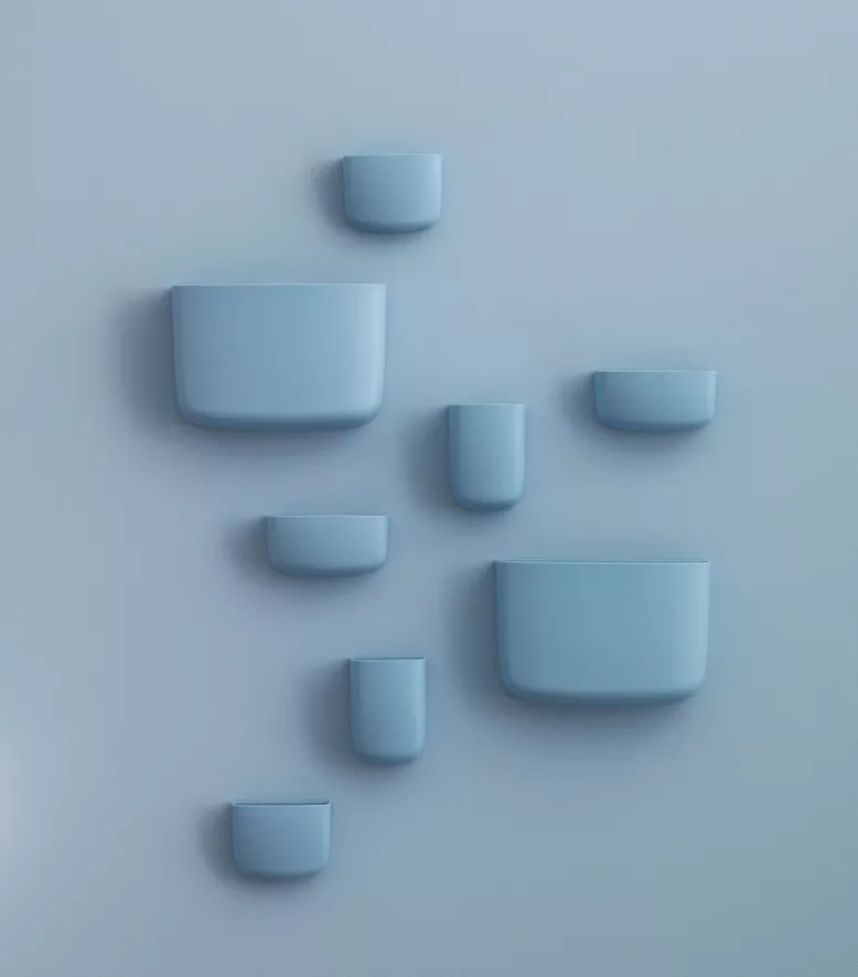 Normann Copenhagen Pocket Organizer 2 Wandplank Powder Blue 7 Normann Copenhagen Pocket Organizer 2 Wandplank Powder Blue - Afbeelding 7