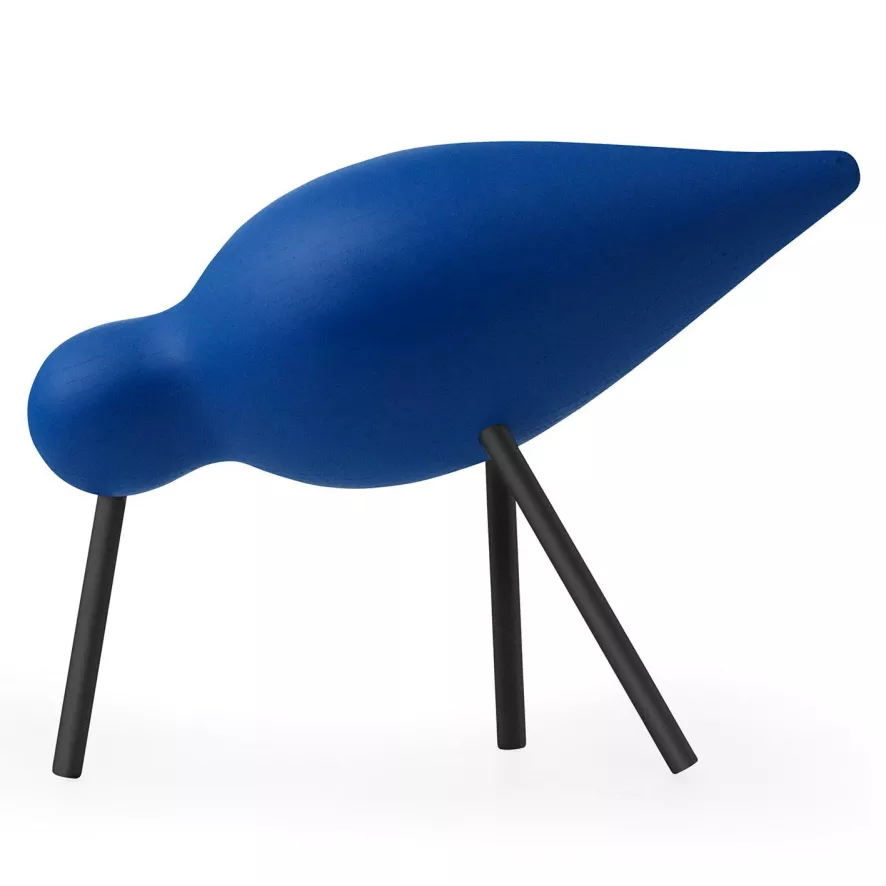 Normann Copenhagen Shorebird Vogel Collectors Item Medium Blue 1 Normann Copenhagen Shorebird Vogel Collectors Item Medium Blue