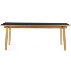 Normann Copenhagen Slice Linoleum Tafel 200x90 Zwart