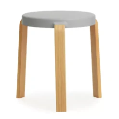 Normann Copenhagen Tap Kruk Met Eiken Onderstel Grijs