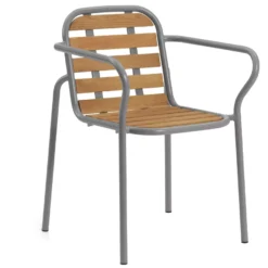 Normann Copenhagen Vig Wood Tuinstoel Met Armleuning Grijs