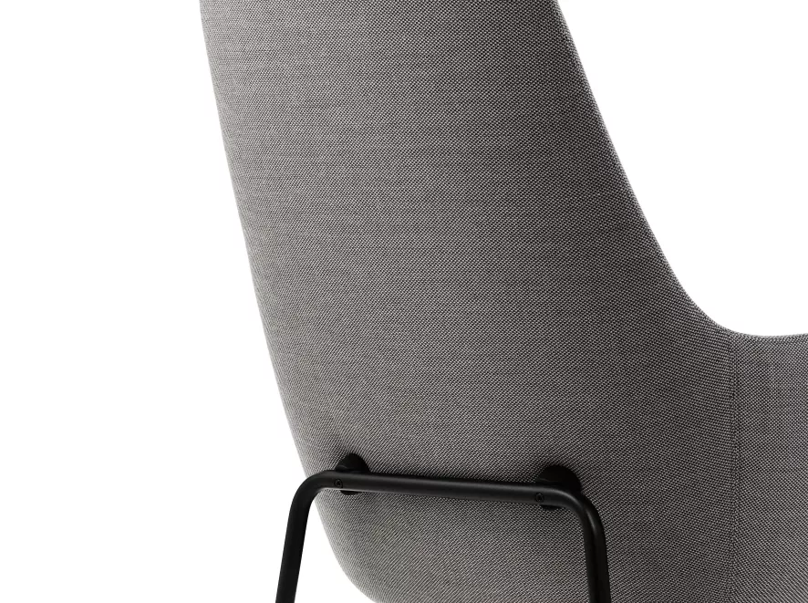 Normann Copenhagen Era High Fauteuil Stalen Onderstel Ultra Leather Black 5 Normann Copenhagen Era High Fauteuil Stalen Onderstel Ultra Leather Black - Afbeelding 5