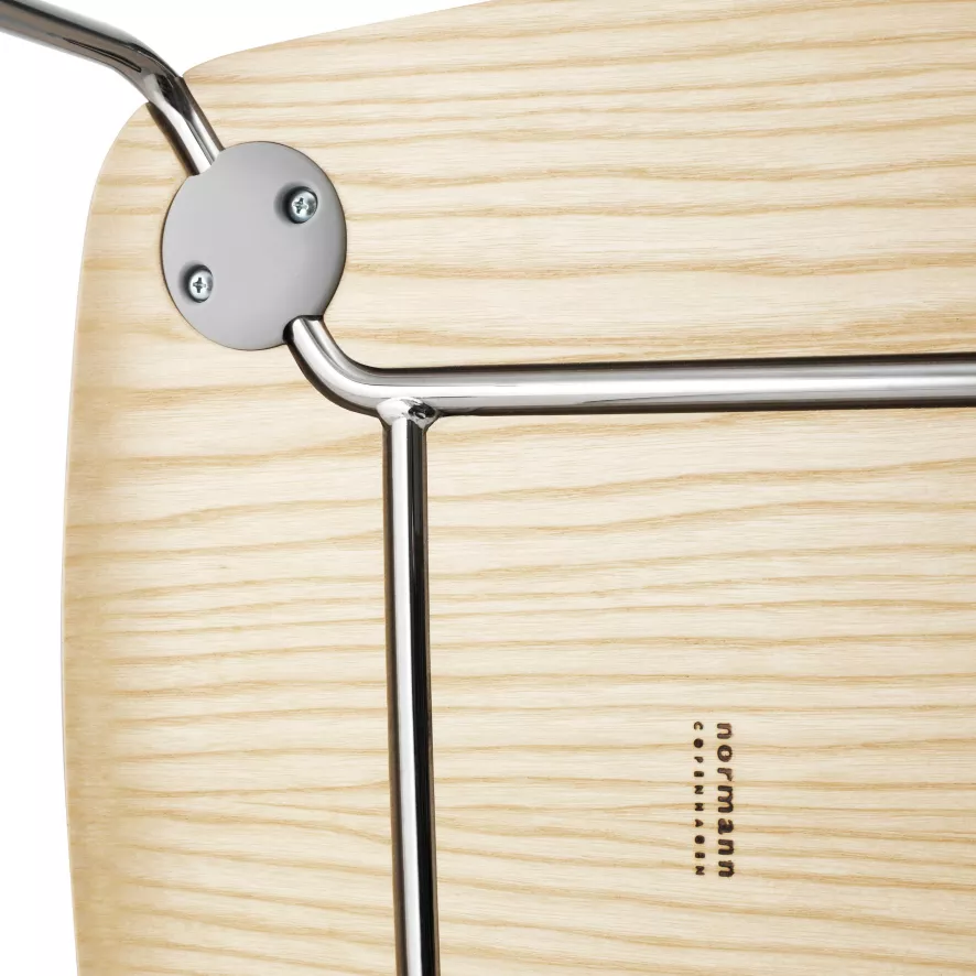 Normann Copenhagen Just Chair Stoel Met Verchroomd Onderstel, Essen 4 Normann Copenhagen Just Chair Stoel Met Verchroomd Onderstel, Essen - Afbeelding 4